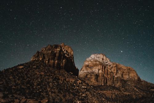 Zion national park, slightly terrifying to be out in the wilderness at night with no lights but well worth it!