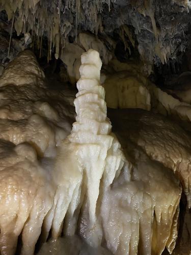 Subterranean candle, stalagmite in California Caverns