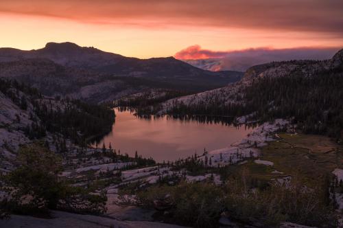 Wildfire in Yosemite National Park