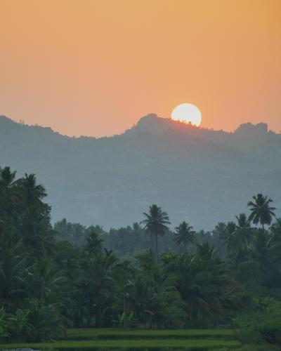 Sunset near Munnar, India. Resolution