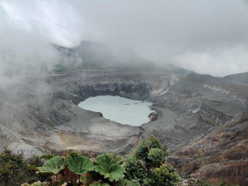 Active volcano in Parque Nacional Volcán Poás, Costa Rica