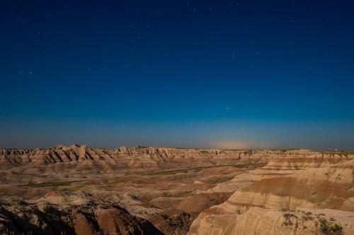 Badlands under moon light   First photo edit ever.