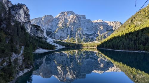 Lake Braies, Italy.  IG:@devgeotravel