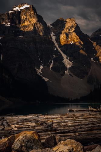 Moraine Lake, AB during Golden Hour