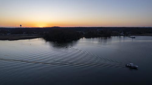 A marina on the Chesapeake Bay in Maryland