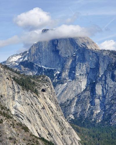 Piercing the clouds, Half Dome, Yosemite National Park, CA, USA