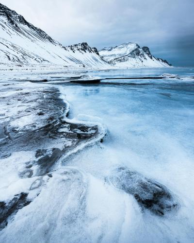 Ice and snow covered Iceland