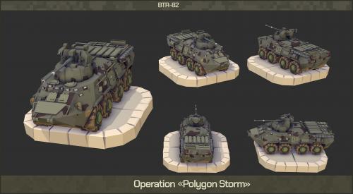 Latest update of Enemy RU BTR-82 for our upcoming game Operation: Polygon Storm, situation with electricity is now better then it was at winter so we keep working from Ukraine! Enjoy the wallpapers!