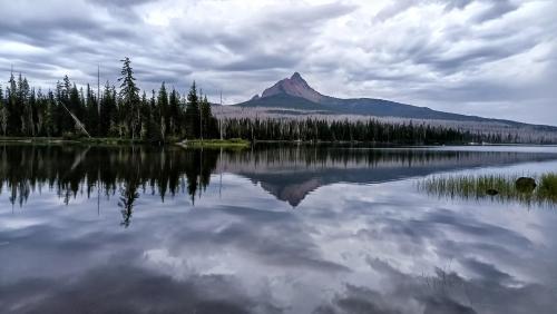 Dramatic skies over Mt. Washington, Oregon.