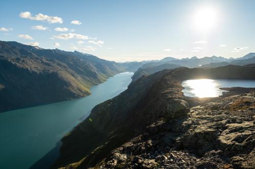 Lake above a fjord