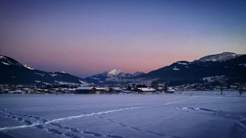 Winter Sunset in St.Johann, Tyrol,Austria
