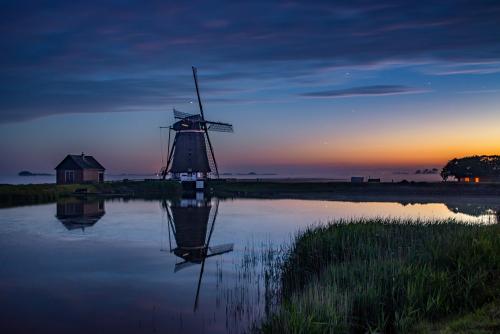 Windmill Night Heaven Sunset :