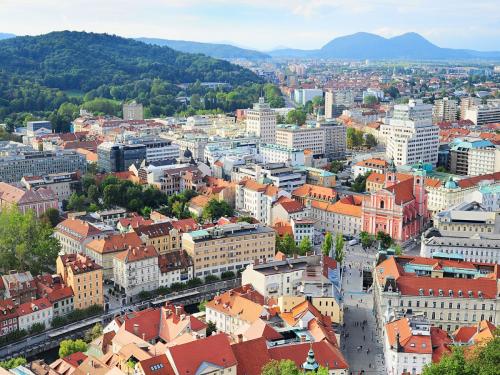 Baroque streets of old meet modern highrises in the capital of Slovenia, Ljubljana