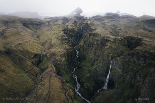 A misty day at Múlagljúfur , Iceland