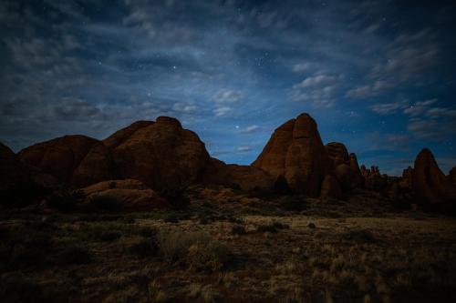 Cloudy Skies in Arches National Park, Utah