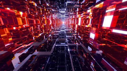 Black and Red Mirrored Tunnel