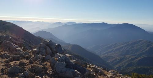 Blue waves, seen from the Los Angeles County highpoint