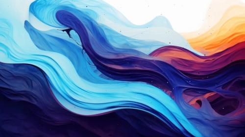 Wave Splash Illustration AI Generated