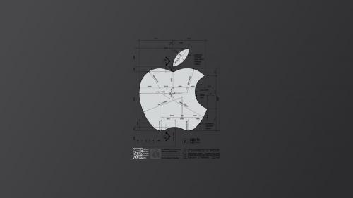 I made a quick Apple logo wallpaper, using an image i found showing the proportions of the logo