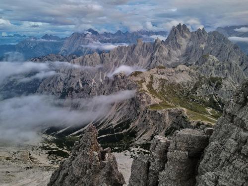 Clouds descend in the Dolomites