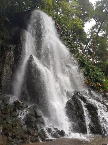 Waterfall parque natural ribeira dos Caldeirões  []