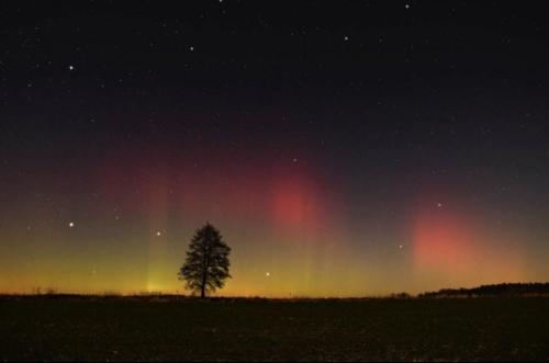 Geomagnetic storm caused the Aurora over Poland .