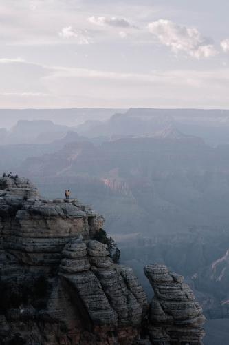 People on the Edge of Grand Canyon, Arizona, USA
