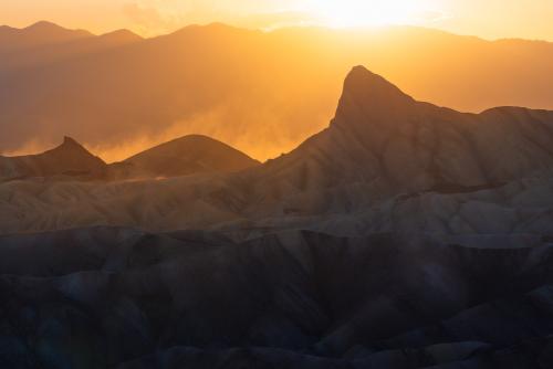 Last light in the desert, California