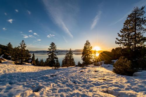 Snowy Sunset at Lake Tahoe