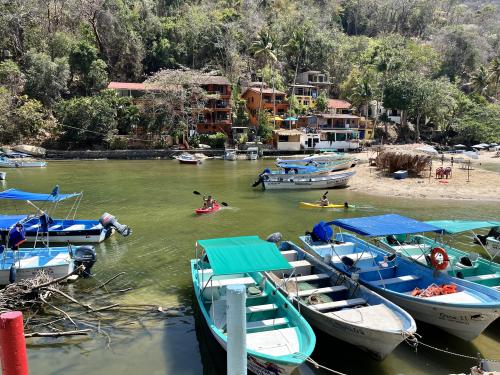 Small fishing village of Boca de Tomatlan, Jalisco, Mexico