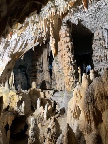 Stalactite cave in Postojna, Slovenia