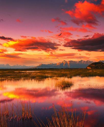 Sunsets in Alaska.