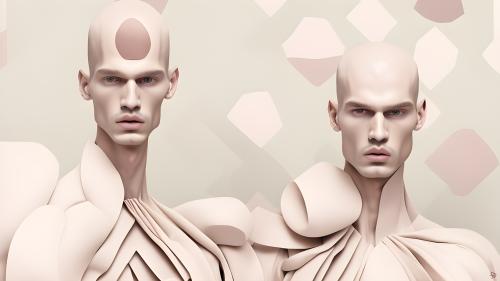 Stoic Pastel Aliens  from Day 27 of 365 days of wallpapers