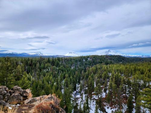 Broken Top and Three Sisters outside of Sisters, OR