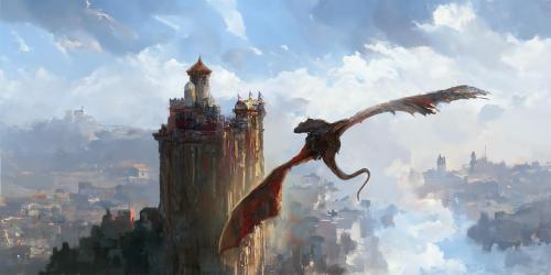 Dragon over King's Landing by Sylvain Romiguier