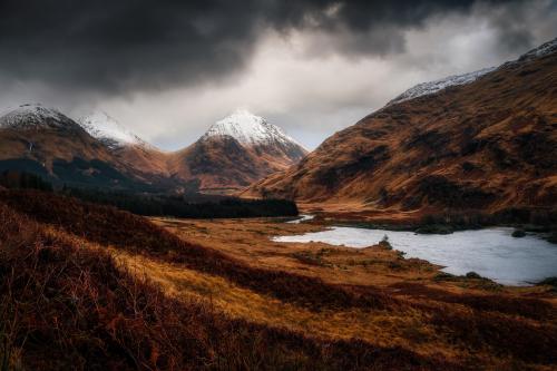 Dramatic skies over Glencoe, Scotland, UK