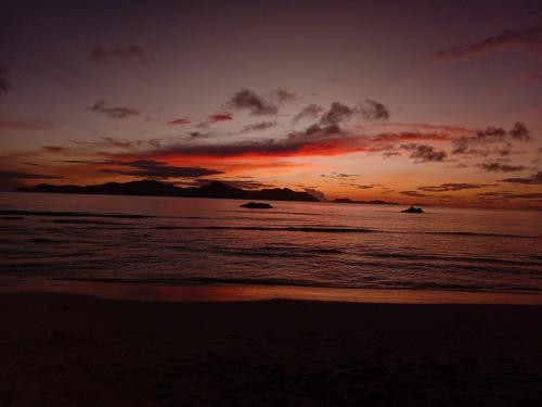 La Digue sunset at Anse Severe beach