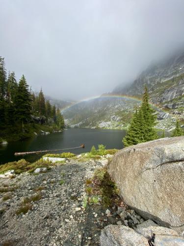 Rainbow after a storm in the Trinity Alps Wilderness, CA