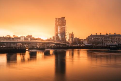 Belfast, Northern Ireland at sunset