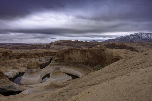 Reflection Canyon, UT. Historic drought make this dramatic scene. .