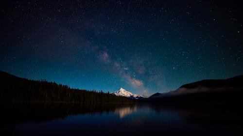 Milky Way over Mt. Hood in Oregon