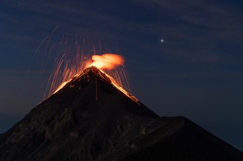 Acatenango volcano in Guatemala