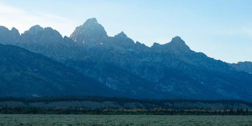 Grand Teton in evening sunlight is a wonder of the world, Wyoming, USA