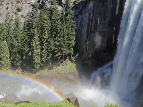 Rainbow Aura over Vernal Falls in Sierra Nevada