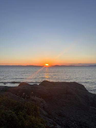 Sunset St-Lawrence river Quebec Canada