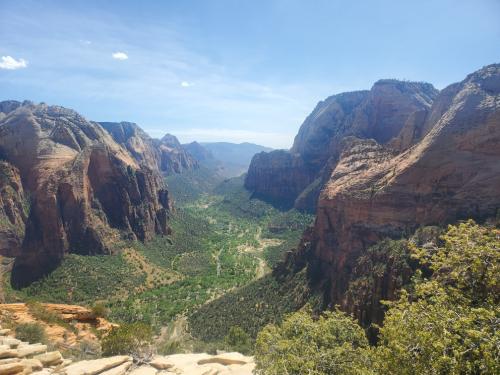 Zions national park, Utah. The view from the top of angels landing.