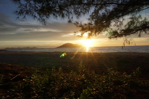 Sunset at Kura-kura Beach, West Kalimantan, Indonesia