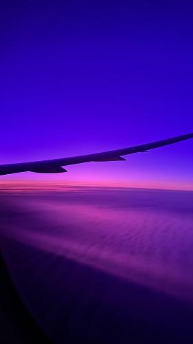 Sunrise captured at an altitude of 38000 ft