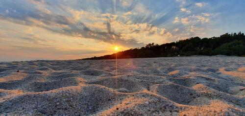 Sunset on the beach, Italy 