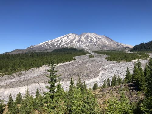 Mt. St. Helens and pumice plain. WA, USA